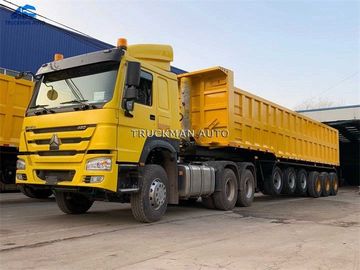 Reboque da descarga da fuga da carga do tipo do motorista de caminhão para a procura do transporte da bauxite de Gana