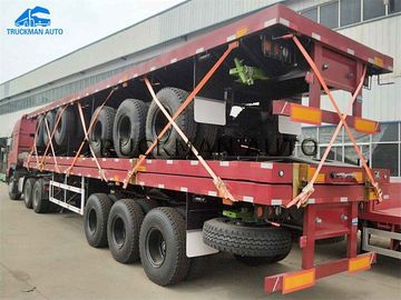 Transporte do reboque do recipiente do leito do transporte da segurança 40 Ft com pneu de Linglong