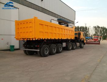Caminhão basculante inferior semi do reboque resistente 50 toneladas com levantamento hidráulico