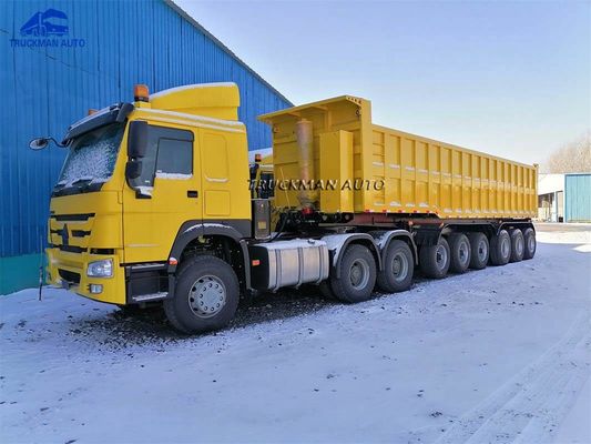 80000kg 9 caminhão basculante dos eixos 45m3 para Gana