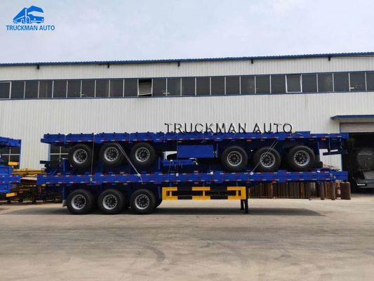 T700 3 de 40 toneladas de aço Axle Flatbed Container Trailer
