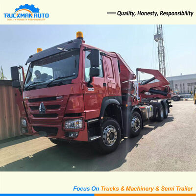 Caminhão de carga lateral de contêineres SINOTRUK HOWO durável 8X4 400HP para a Guiana