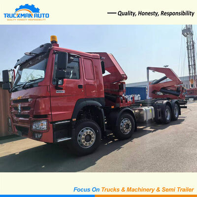 Caminhão de carga lateral de contêineres SINOTRUK HOWO durável 8X4 400HP para a Guiana